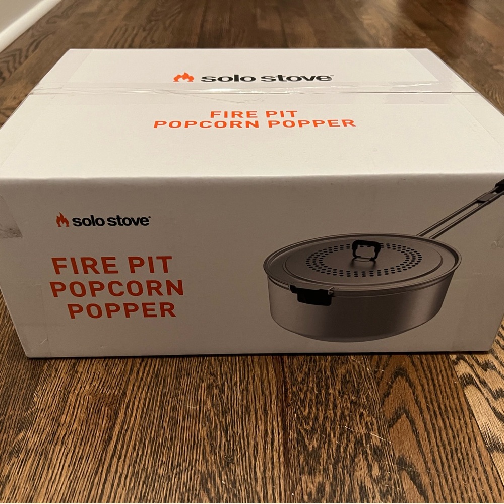 Silver Fire Pit Popcorn Popper (NEW)